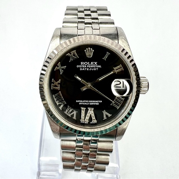 ROLEX Oyster Perpetual DATEJUST Automatic 31mm Steel Diamond Watch main image 7